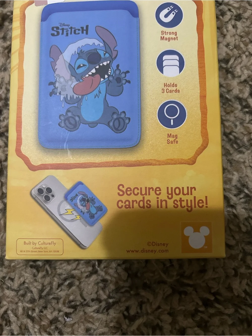 Disney Stitch Light Blue Magnetic Wallet Phone Case